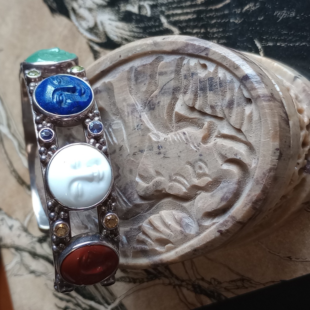 Goddess Multi Stone Cuff Bracelet - image 3